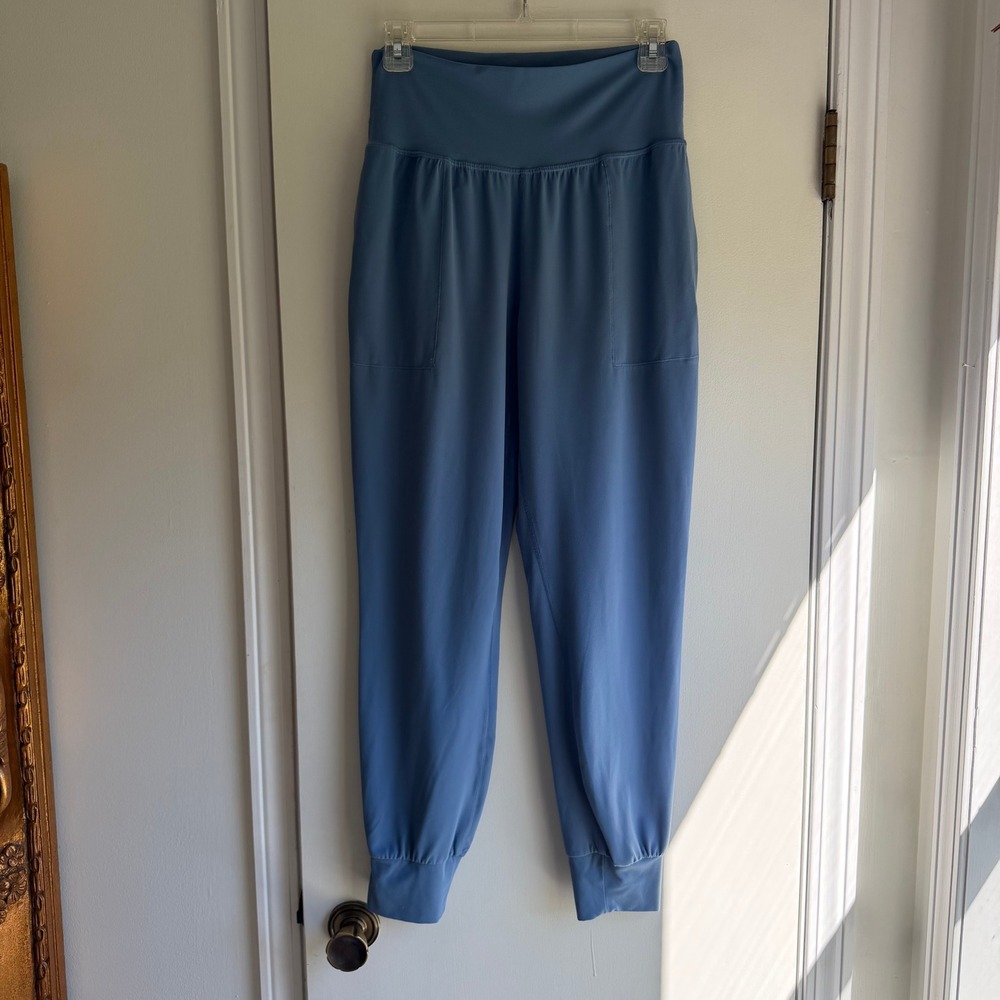 Athleta Salutation Jogger Womens Small Blue Powervita High Rise Yoga Pants